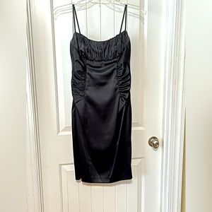 Black Satin Cocktail Dress